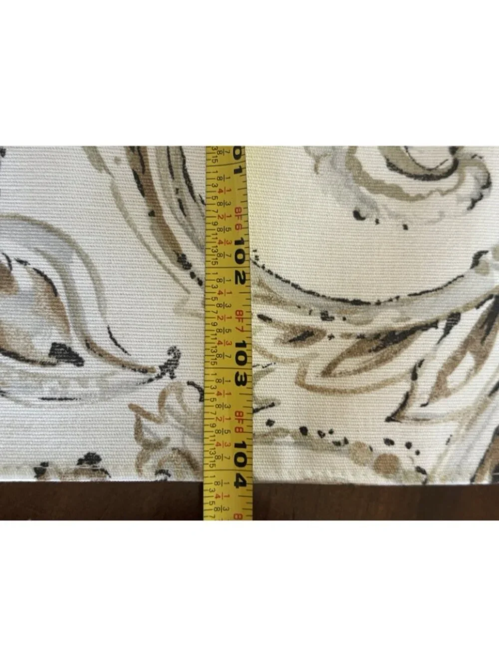 Pottery Barn Jolie Paisley Table Runner  18” x 104” Long Cream Brown Double Side